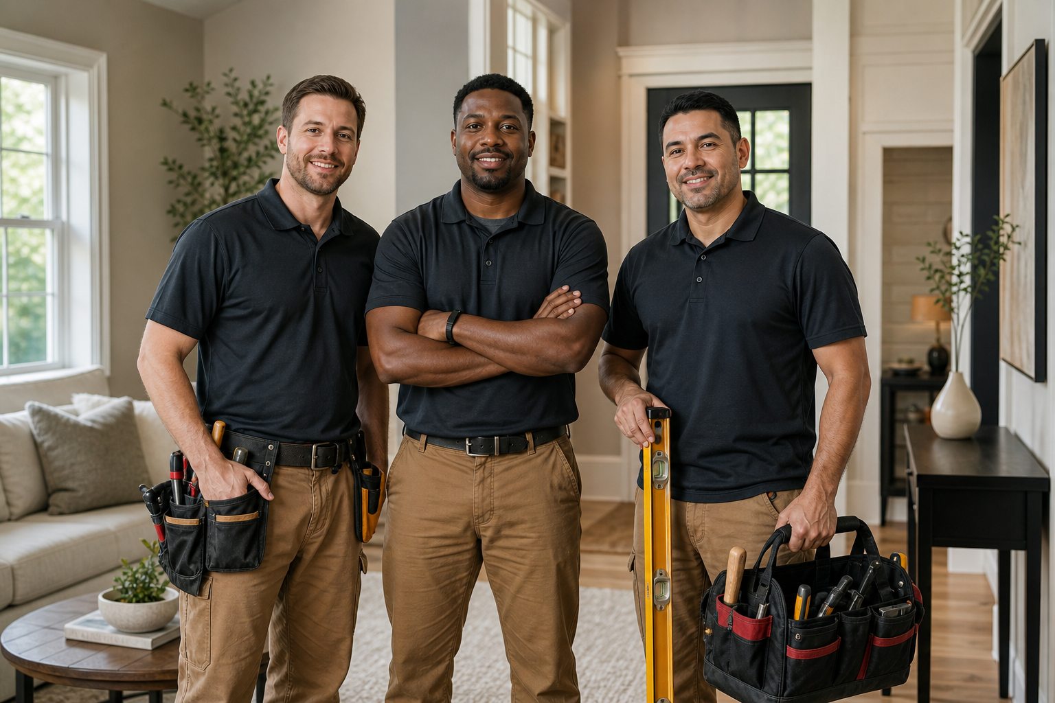 Steady Hands service team in a finished home interior